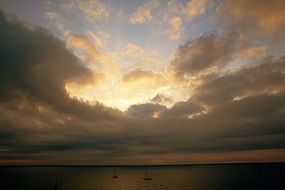 Landscape of sky at the sunrise