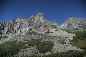 Mountain Tatry Bystre Sedlo Slovakia scene