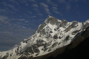 Snow covered Peak in Himalayas, india, uttrakhand