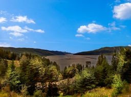 beautiful landscape of a mountain plain in the countryside