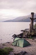 camping on the lake in scotland