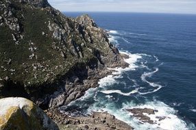 aerial view of Cliff on Sea coast