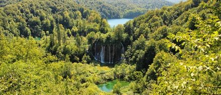 wonderful waterfall in Plitvice Lakes National Park