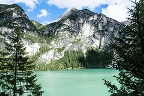 landscape of beautiful nature by the lake in northern italy