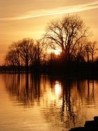 Lake Reflections Sundown