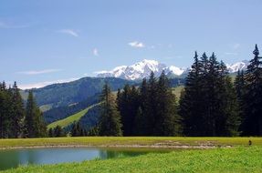 distant view of Mont Blanc in France