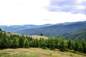 panorama of a mountain picturesque landscape