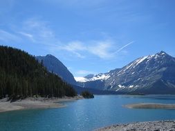 Canadian upper kananaskis lake, alberta, canada