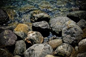 stones near the lake