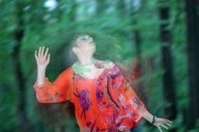 ghost girl in the forest