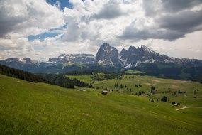 panorama of the mountain landscape of south tyrol