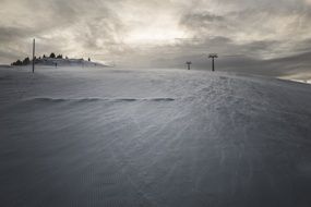 winter landscape on a cloudy day