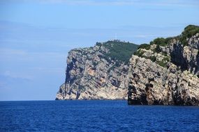 cliff by the sea on the Kornati islands