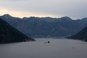 sea between high cliffs in montenegro