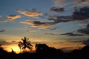 Uberlandia at the sunset