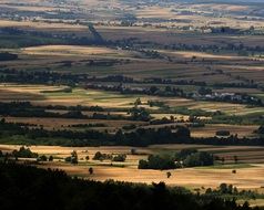 view of the plains from Swietokrzyskie Mountains in Poland