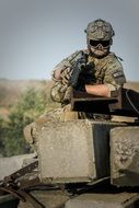 military with weapons on special operations