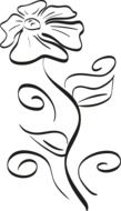 line art beautiful Flower