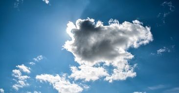 Landscape of Blue sky with white clouds
