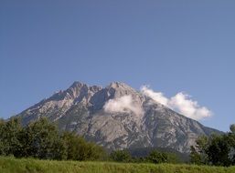 Landscape of high mountains in Austria