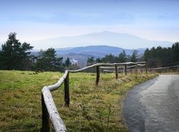 rural trail in Mountains landscape