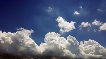 Blue Sky with clouds on a sunny day