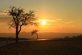 sunset like evening mood