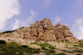 dolomites on a mountain in italy