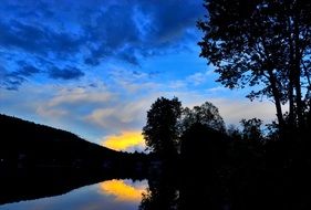 Landscape with twilight in Canada