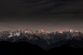 Austrian Alps in the Dark
