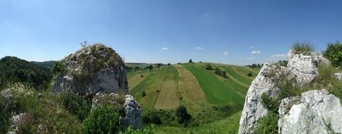 limestone rocks in Poland