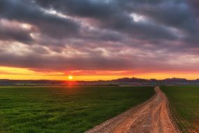 Sunset Red Clouds
