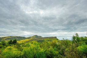 Holyrood Park on a cloudy day