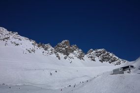 skiing in the arlberg mountains