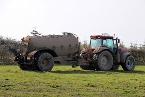 tractor with fertilizer tank