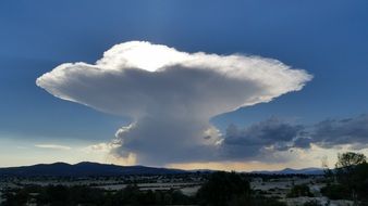 giant Rain Cloud above countryside