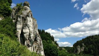 gray high rock in Poland