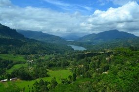 panorama of the central province in Sri Lanka