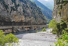 gorge and river in Alpes-Maritimes in the South of France