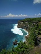 Panorama of the tropical coast on the island of Bali, Indonesia