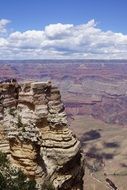 panorama of the valley in the Grand Canyon on a sunny day