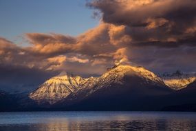 landscape with mountains at sunset