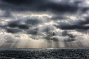 Sun's rays through the clouds