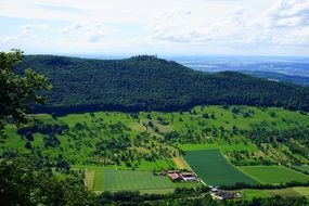 Burg Teck in swabian summer alps scene