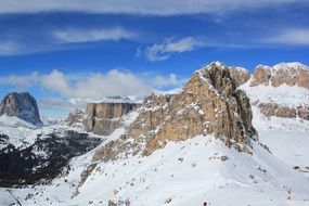 scenic Ski resort, Italy, Canazei