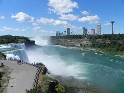 Photo of Niagara Falls and the Niagara River in Canada