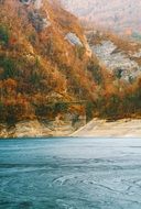 Landscape with the mountains in autumn