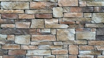 Wall made of stones in the park