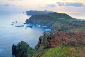 panoramic view of sunrise over the islands