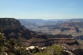 panorama of the grand canyon in erosion